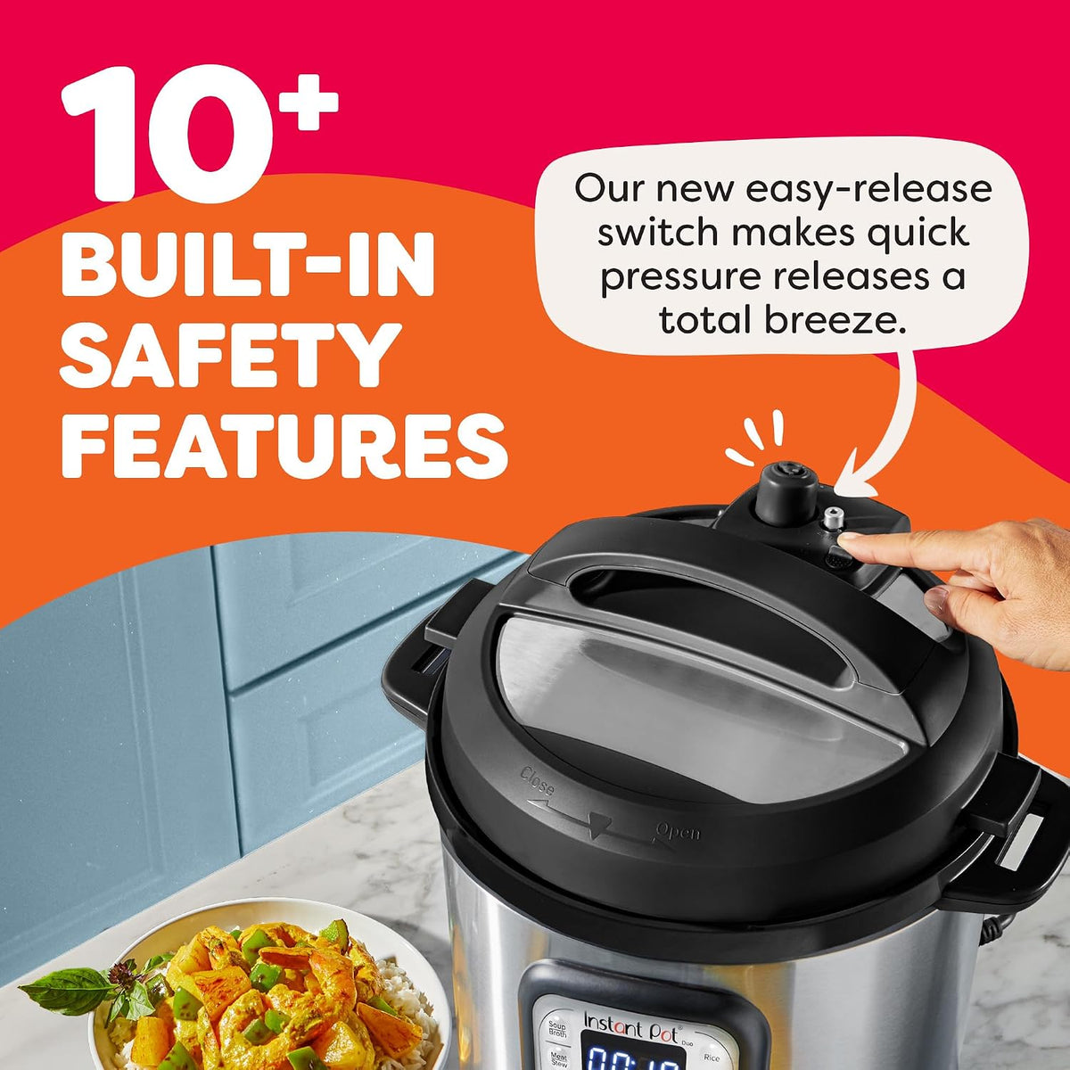 Instant Pot IP-DUO60, 6cuartos\/1000W - Olla a presión multifunción...