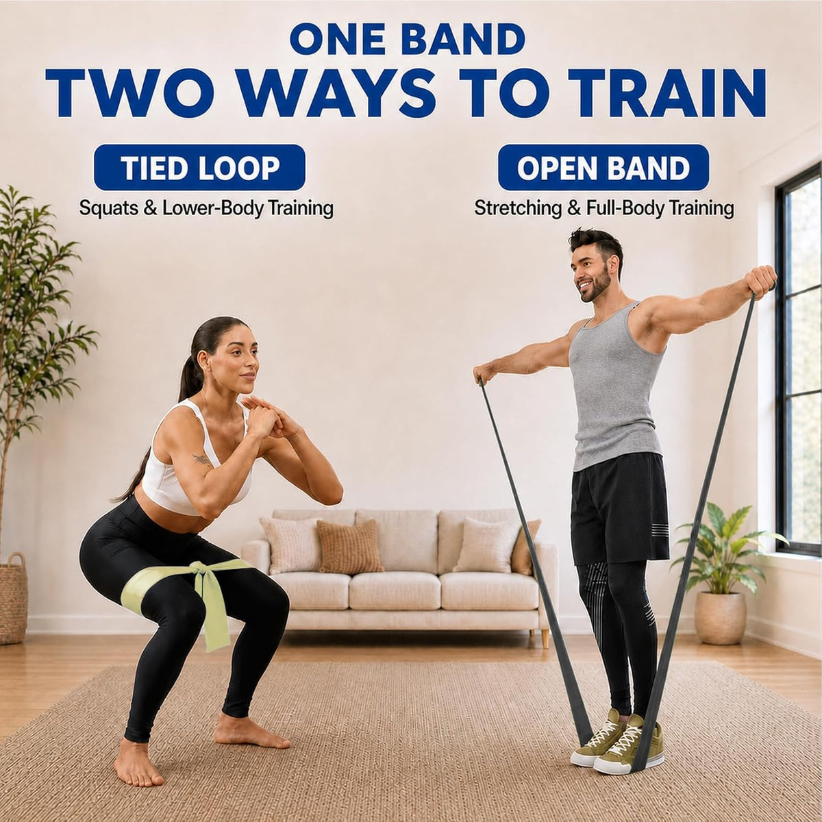 Bandas de resistencia para entrenamiento, terapia física, ejercicio...