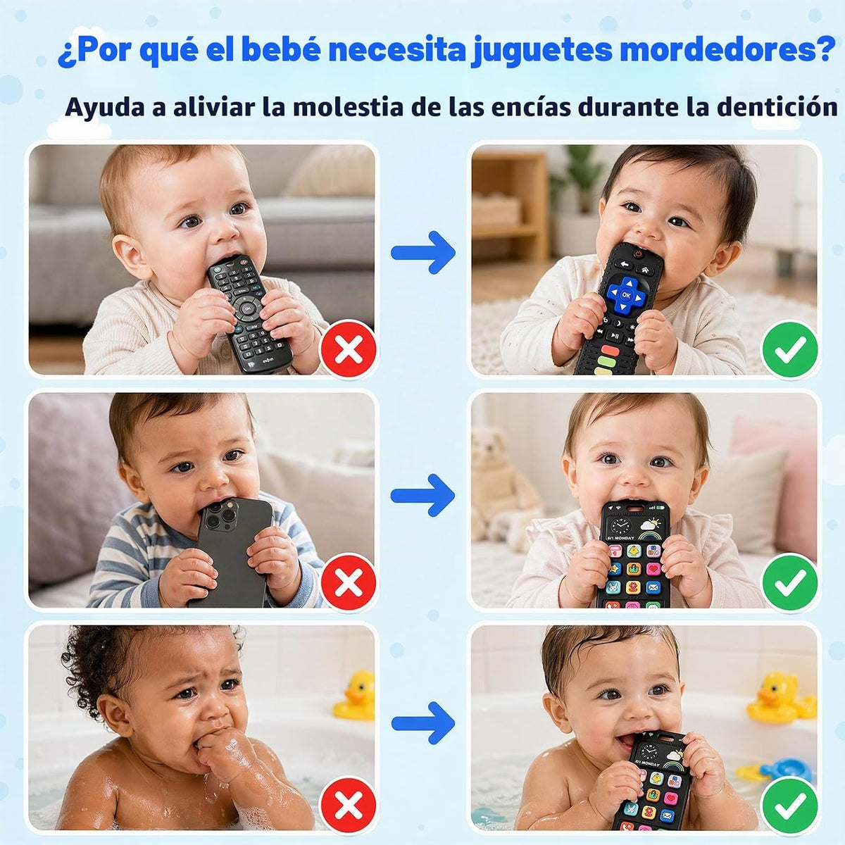 Mordedor de silicona para bebé, juguete realista para dentición de...