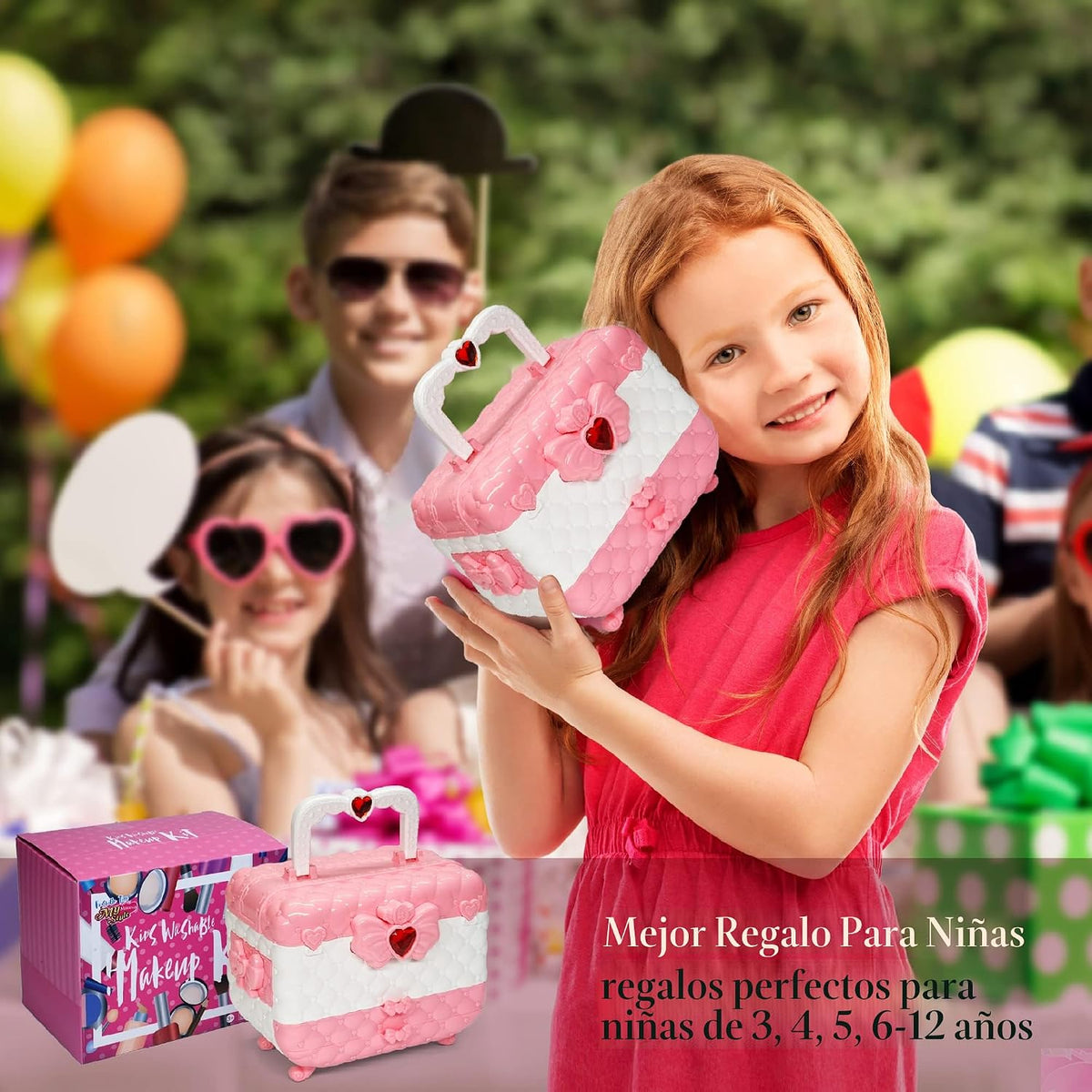 Set de maquillaje para niñas - Juguetes de princesa lavables, regal...
