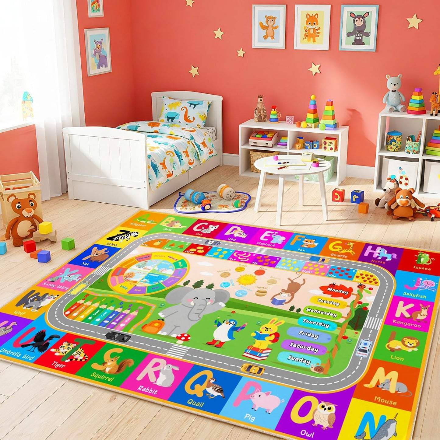 Pionblank Alfombra infantil para sala de juegos, aula, alfombra de...