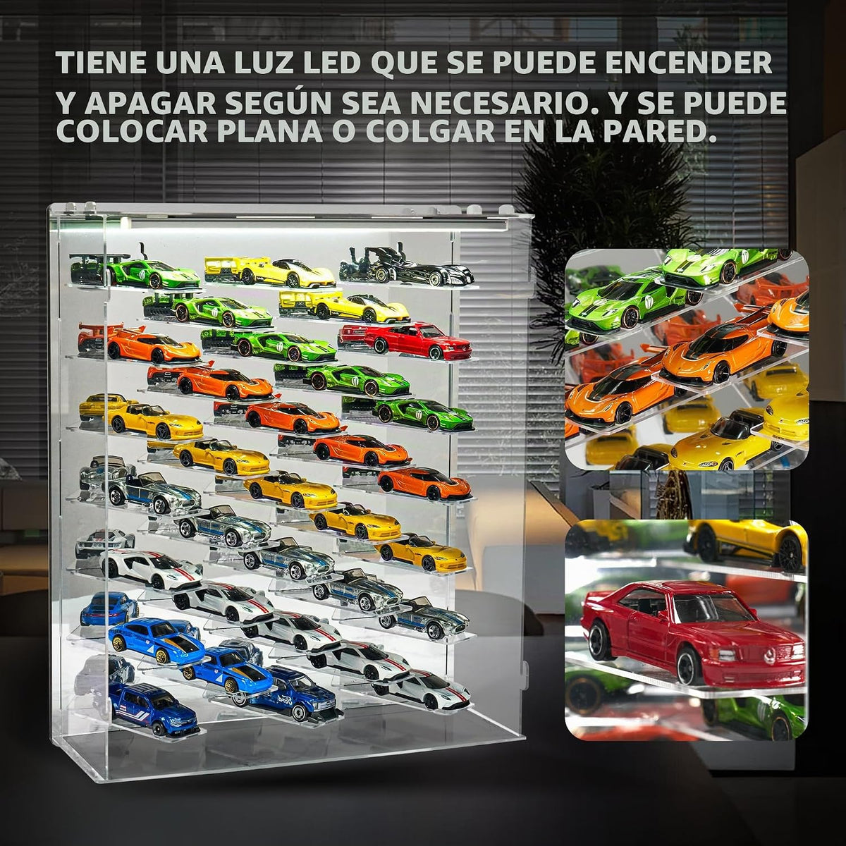 Vitrina para Autos Hot Wheels, Compatible con Autos Fundidos a Pres...