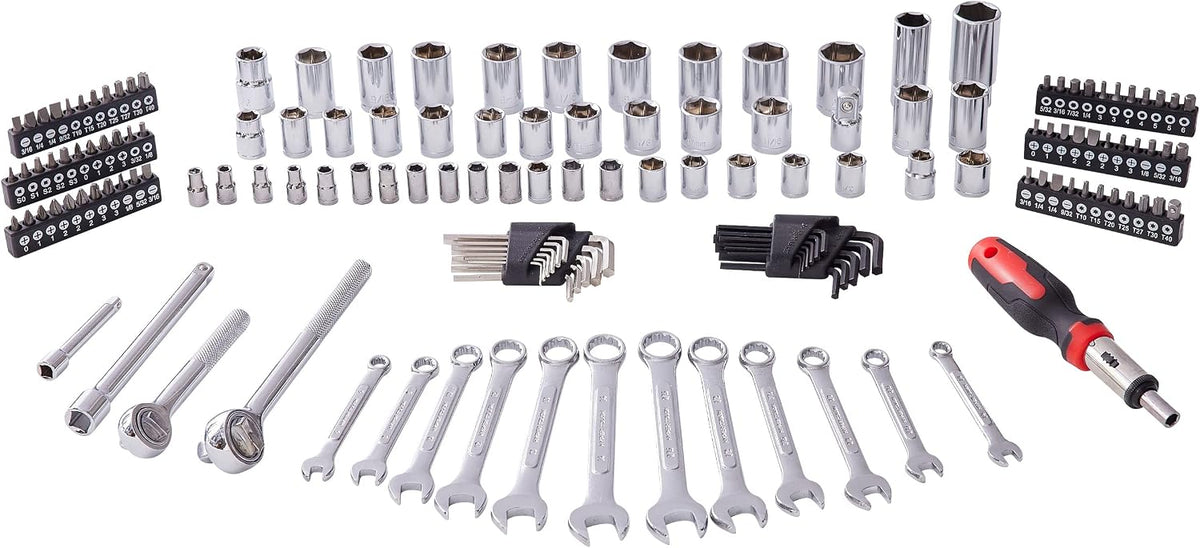 MECHMAX Juego de herramientas Master Mechanics de 161 piezas y kit...