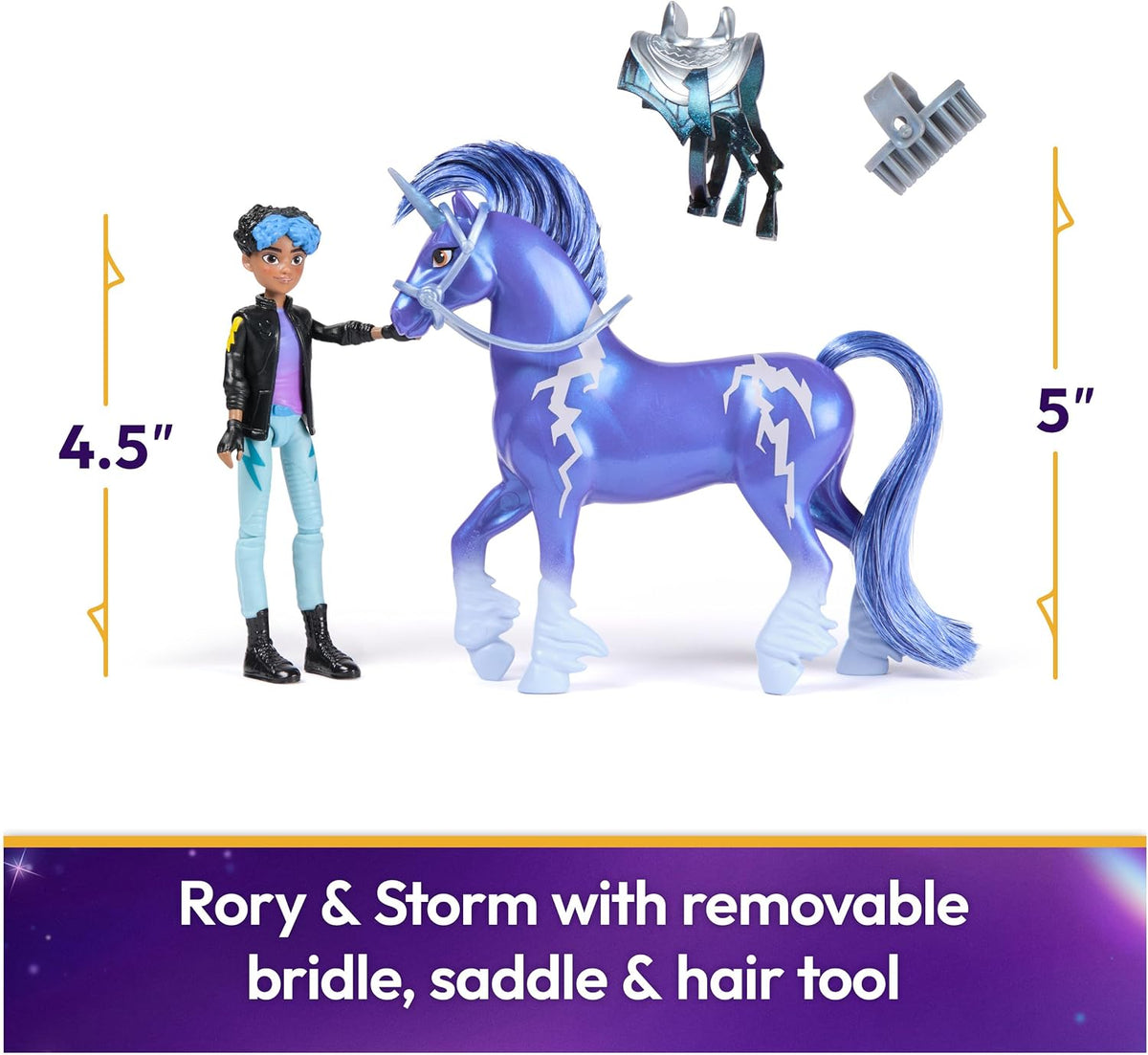 Academia de Unicornios, Set Rory &amp; Storm con 2 Accesorios de Mo...