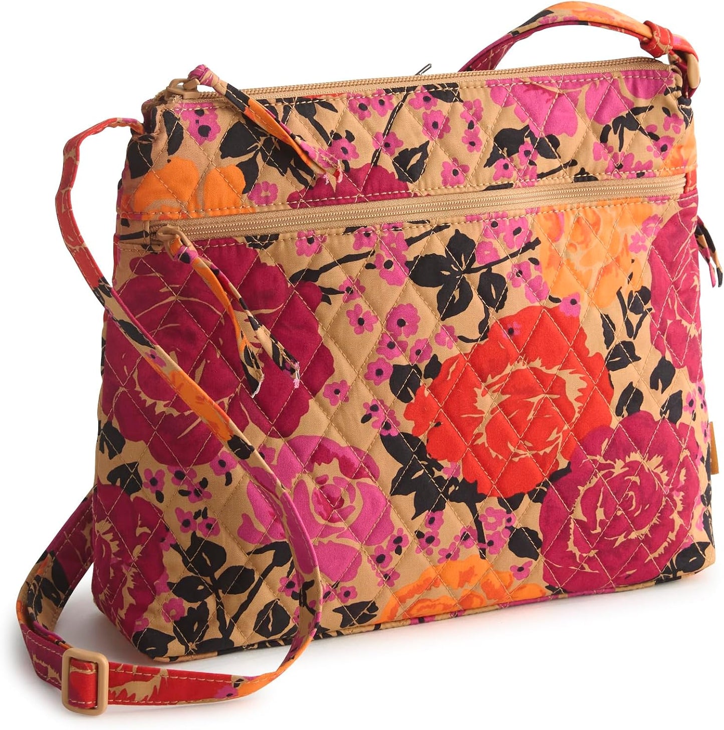 Vera Bradley Bolso cruzado hipster de algodón de primera calidad co...