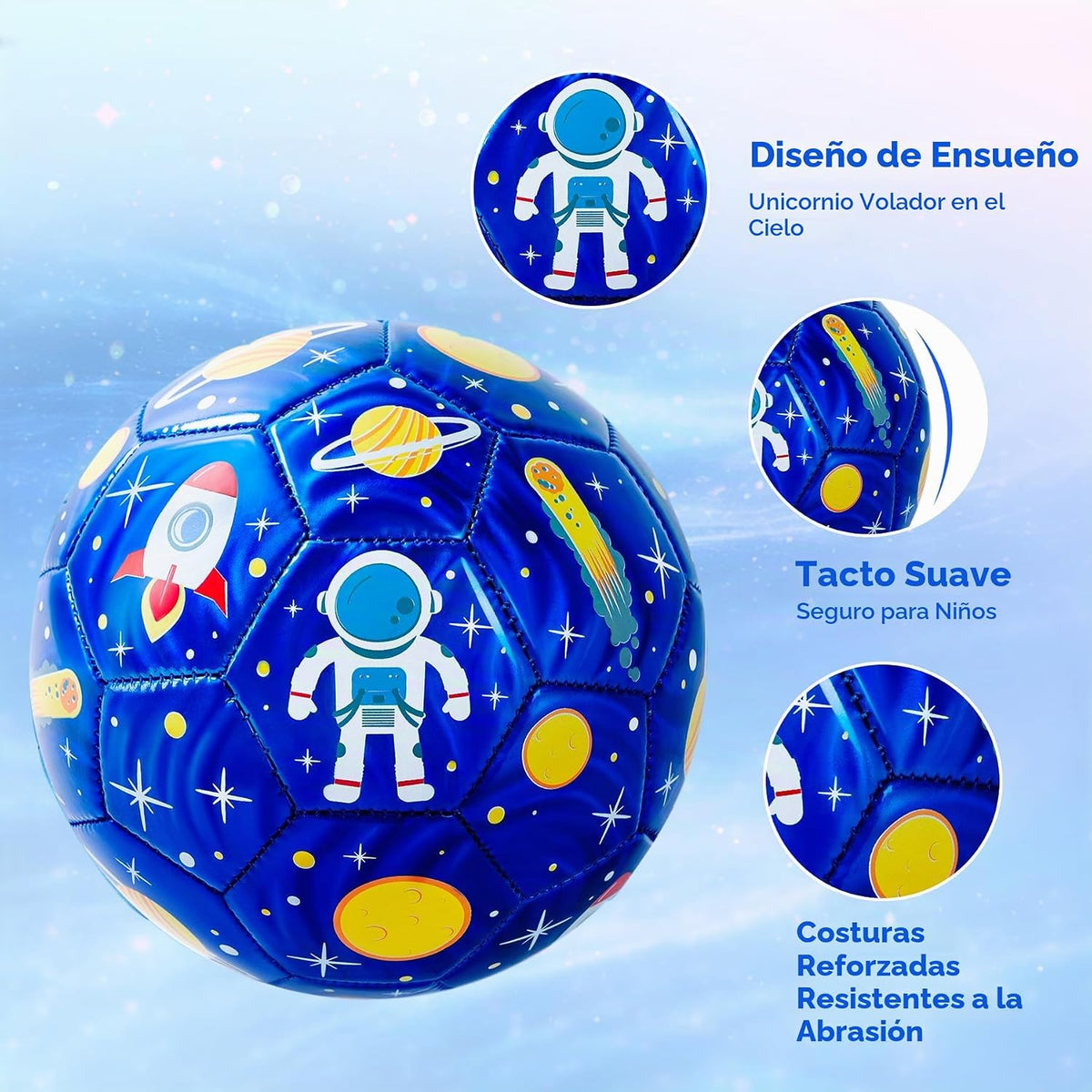 Balón de fútbol tamaño 4, tamaño 3, tamaño 2 con bomba desinflada,...