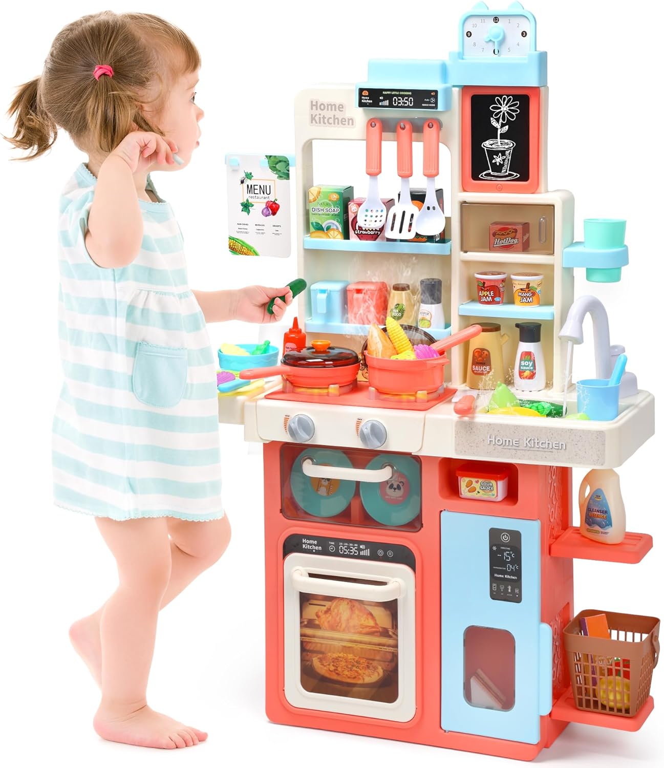 Holyfun - Juego de cocina para niños, juego de cocina para niños pe...