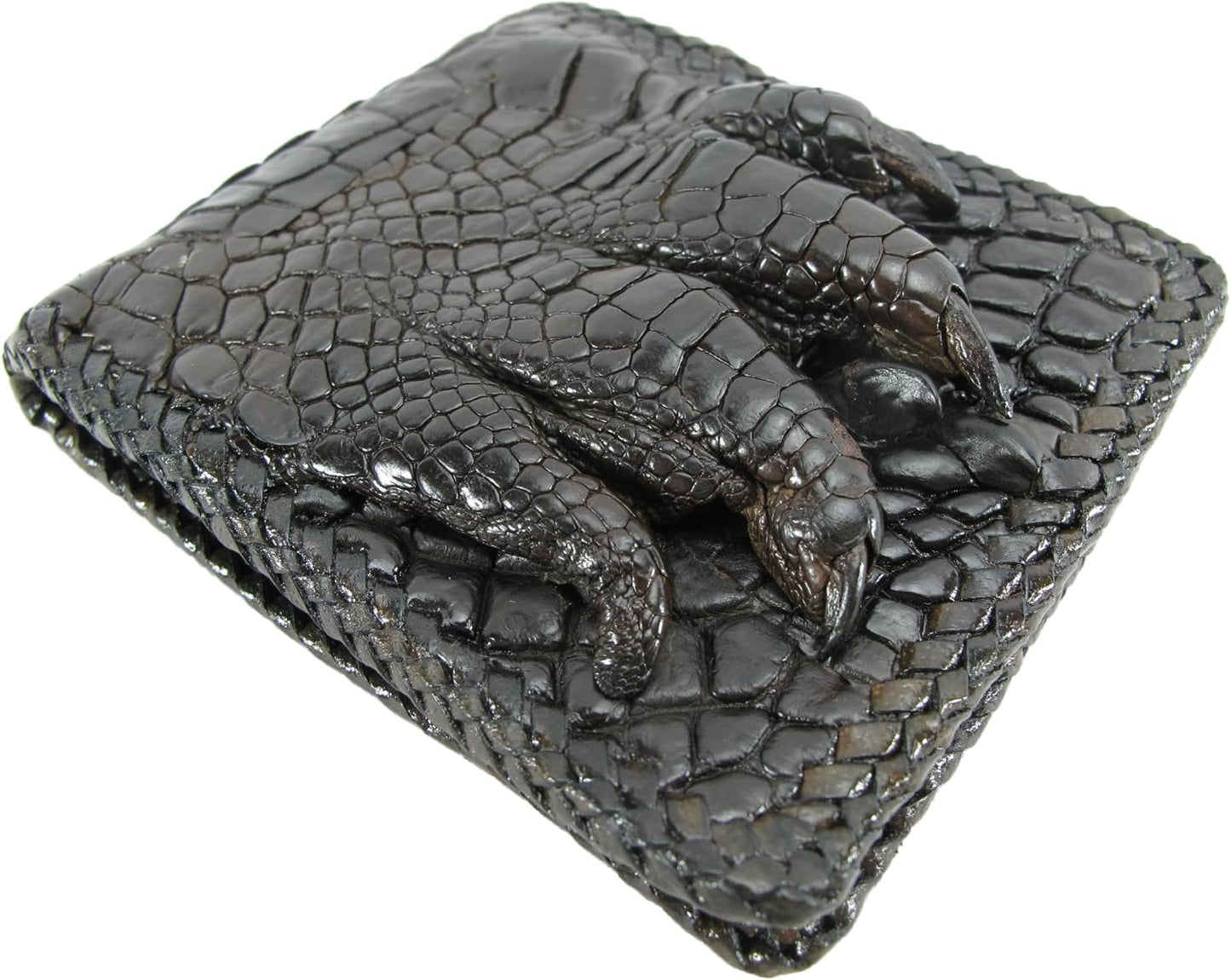 Pelgio Genuino cocodrilo cocodrilo pie garra piel piel hecha a mano...