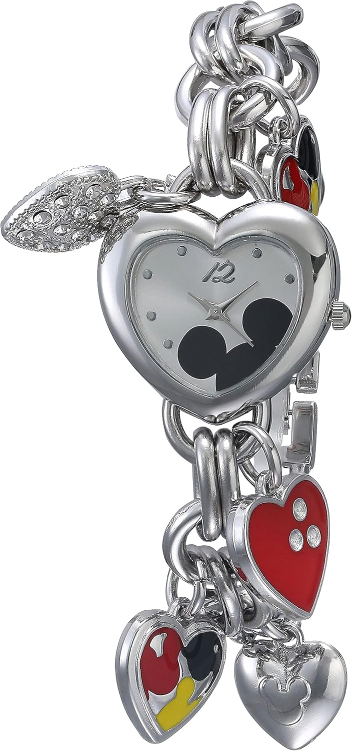 Accutime Disney - Reloj de pulsera con dije de Mickey Mouse - Reloj...