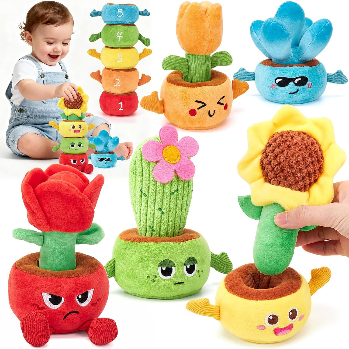 Hahaland Montessori - Paquete de juguetes sensoriales para bebés y...