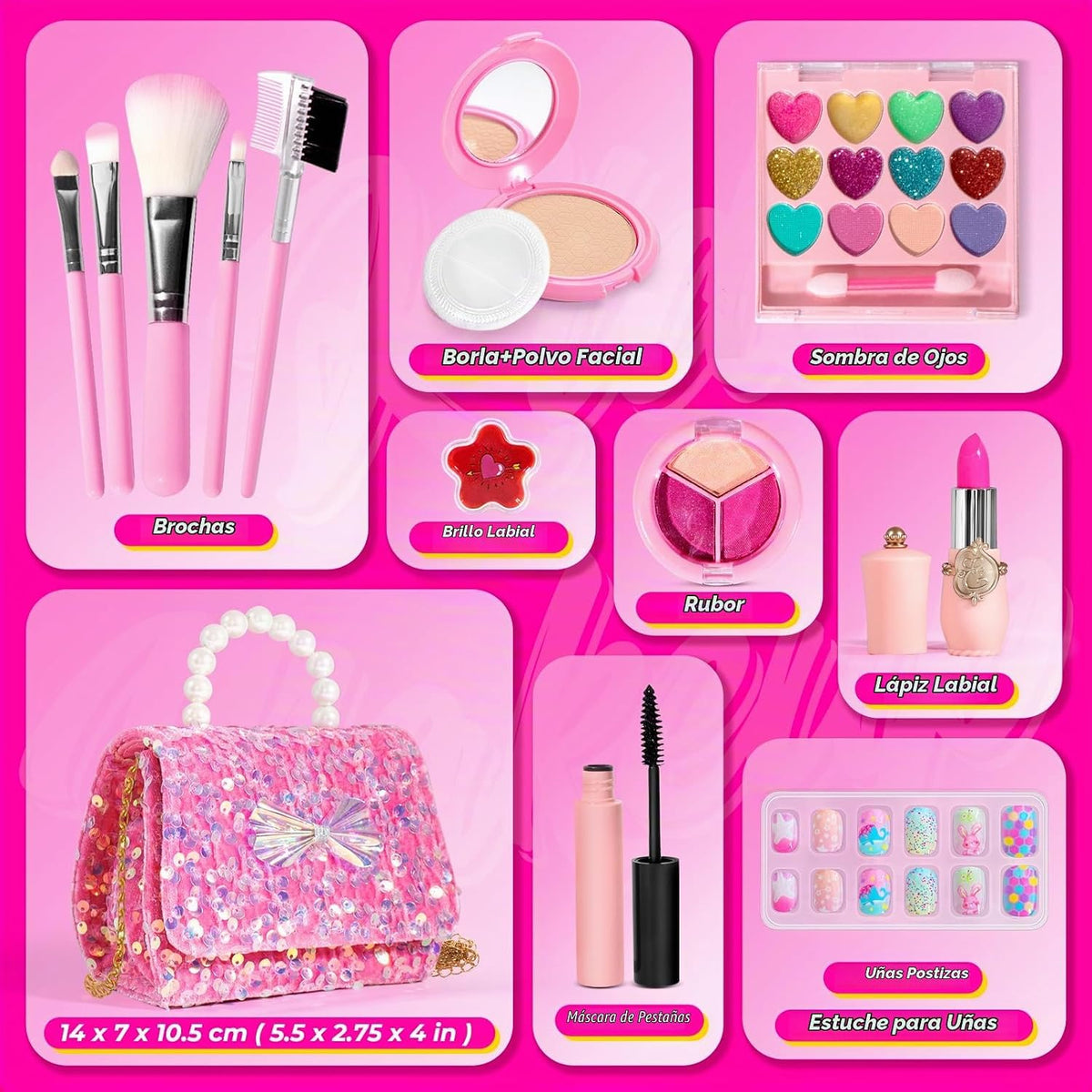 ULOVEME Kit de Maquillaje Real para Niñas Pequeñas - Maquillaje Rea...
