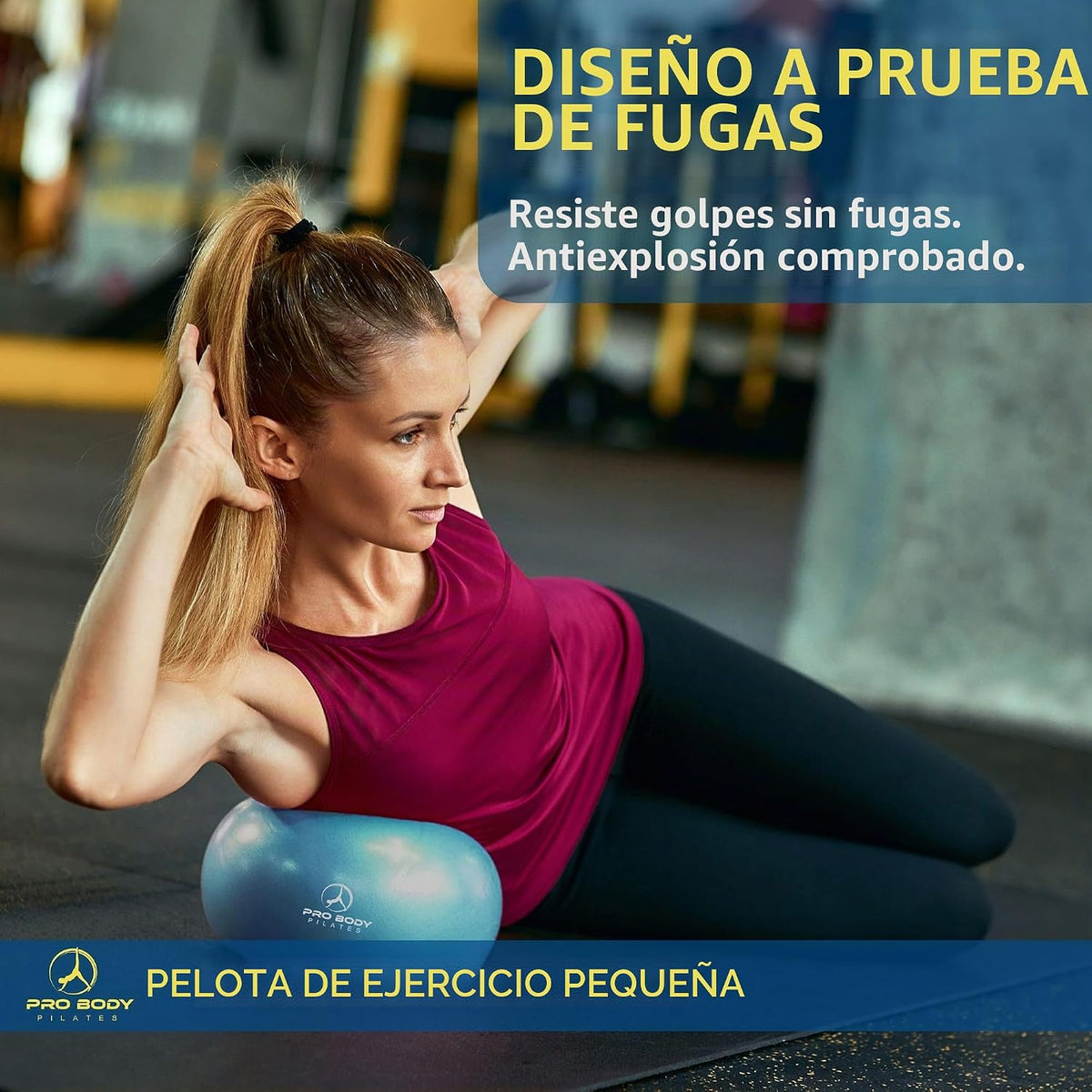 ProBody Pilates Mini Pelota de Ejercicio - Bola de 9 Pulgadas para...