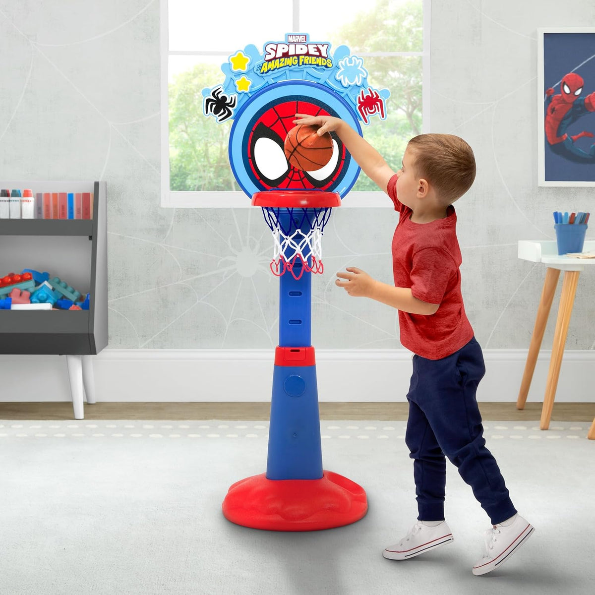 Spidey and His Amazing Friends - Juego de baloncesto de plástico de...