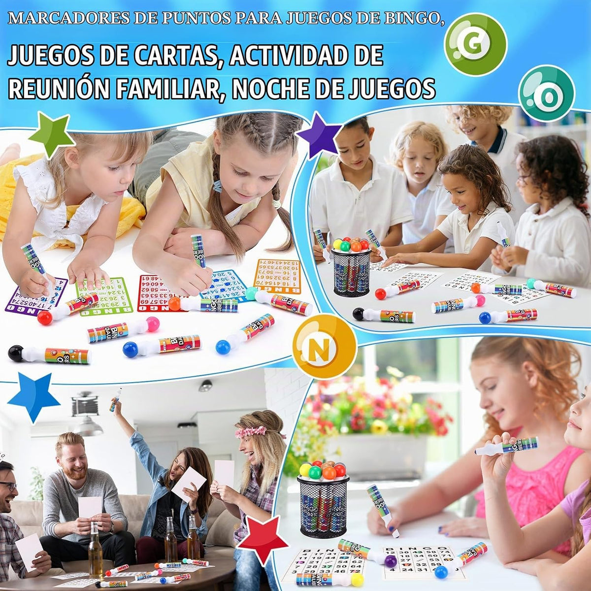 Crtiin 96 marcadores de puntos de Bingo Dauber a granel, 0.5 onzas,...
