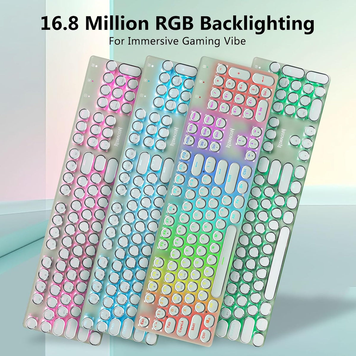 Redragon K710 Teclado mecánico inalámbrico para juegos, Bluetooth\/...