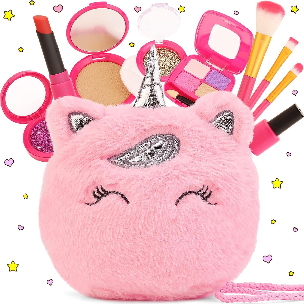 Kit de maquillaje de simulación para niños pequeños, juguetes de 3,...