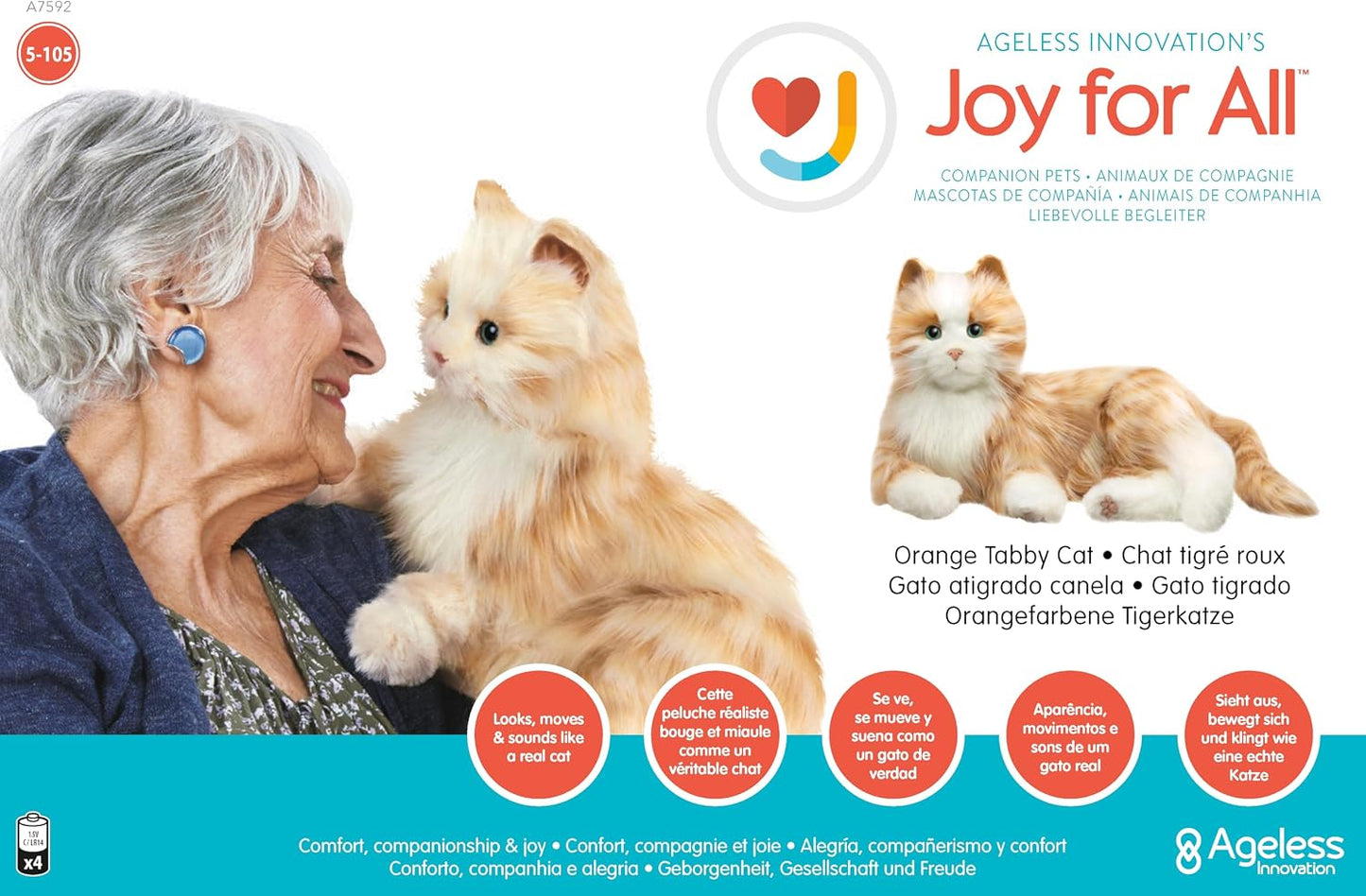 JOY FOR ALL Mascota de compañía para personas mayores - Gato animat...