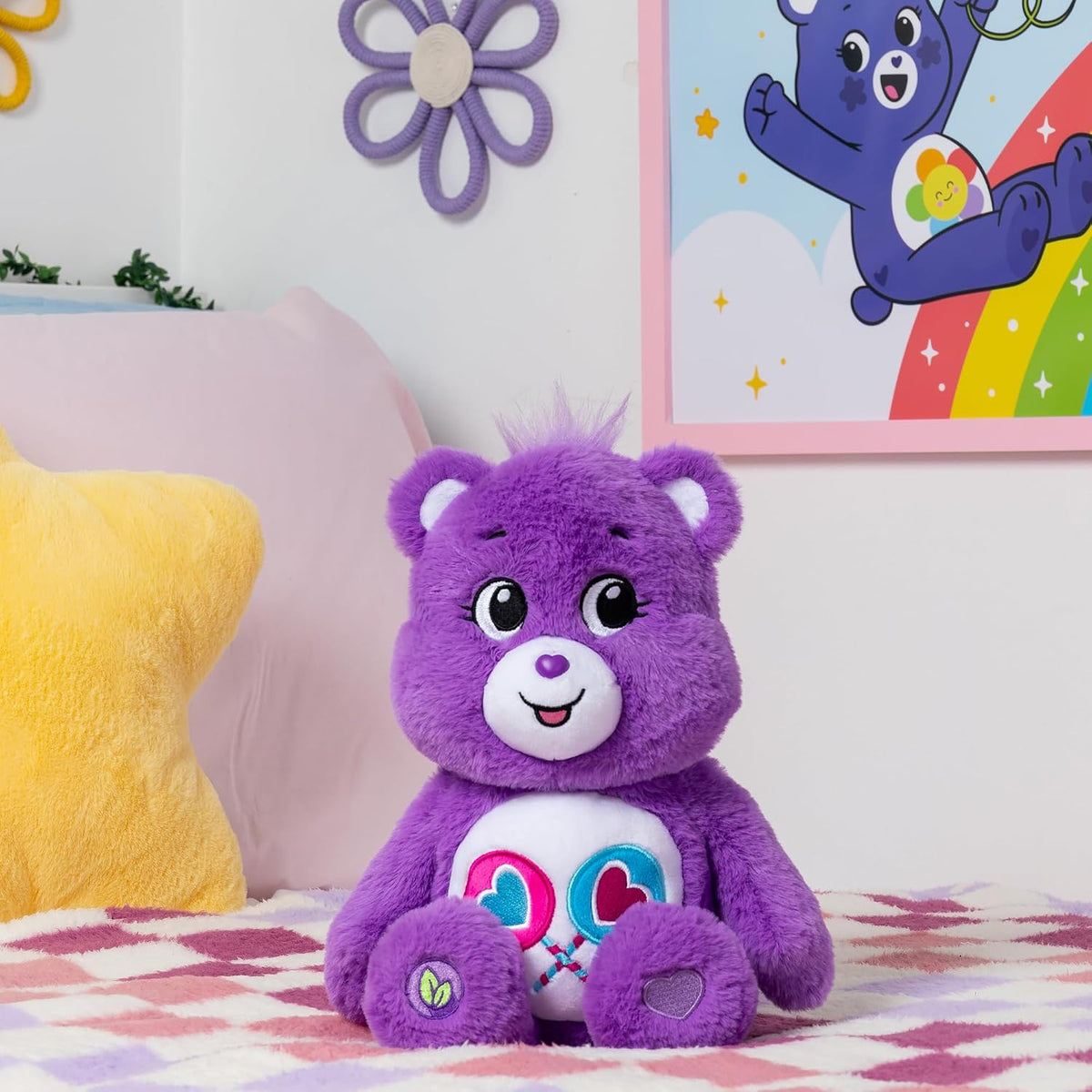 Care Bears Oso de peluche Share de 35,5 cm - Tamaño mediano - Peluc...