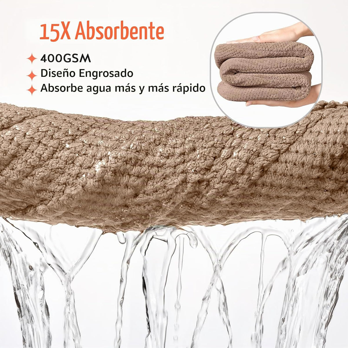 YFONG Paquete de 2 Toallas de Microfibra Envolventes para el Cabell...