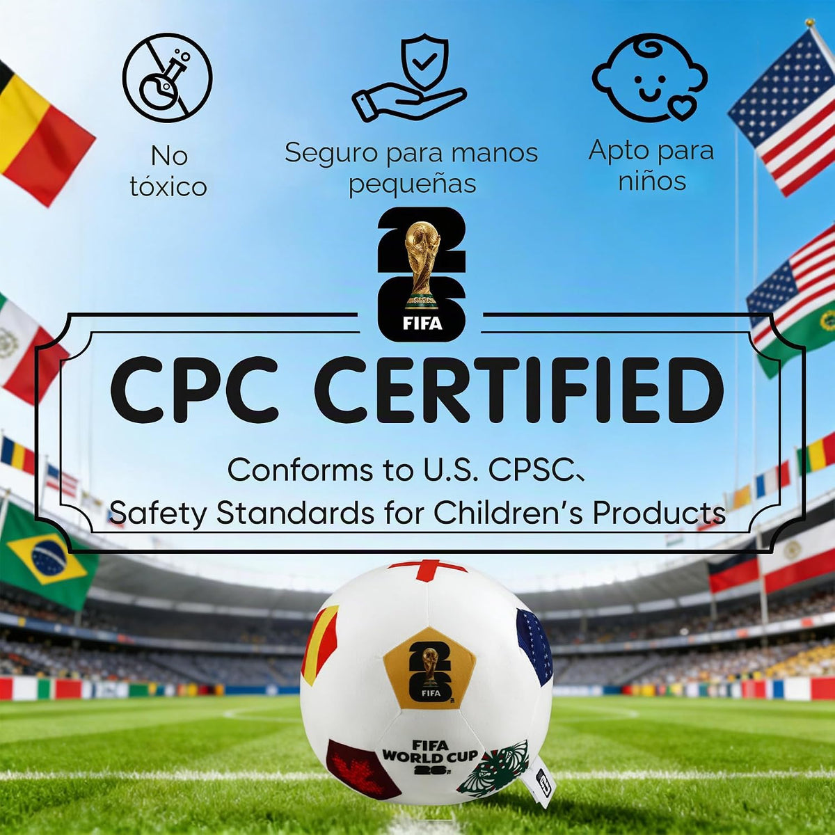 Pelota de fútbol oficial de la Copa Mundial de la FIFA 2026, almoha...