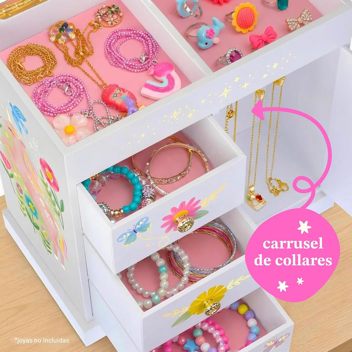 Joyero musical de unicornio para niñas, juguetes de unicornio para...