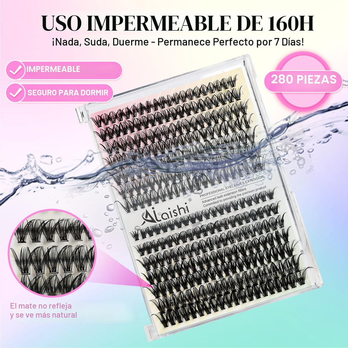 Kit de racimos de pestañas, extensiones de pestañas en racimo DIY 9...