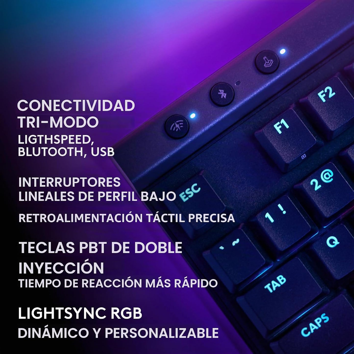 Logitech G515 Lightspeed TKL Teclado inalámbrico para juegos (linea...