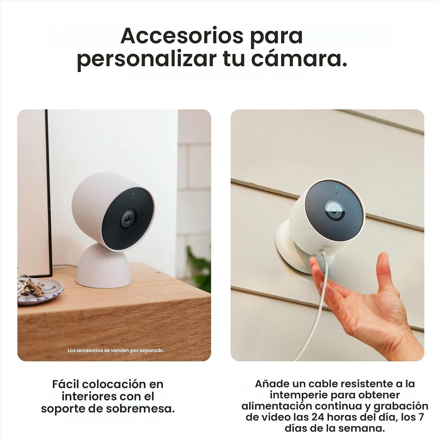 Google Nest Cam para exteriores o interiores, batería - 2ª generaci...