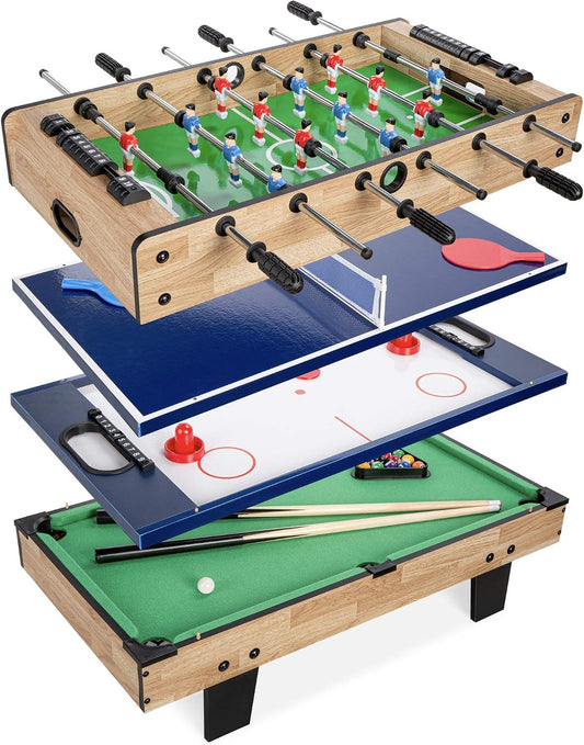 Best Choice Products Mesa de Juegos Múltiples 4 en 1, Set de Arcade...