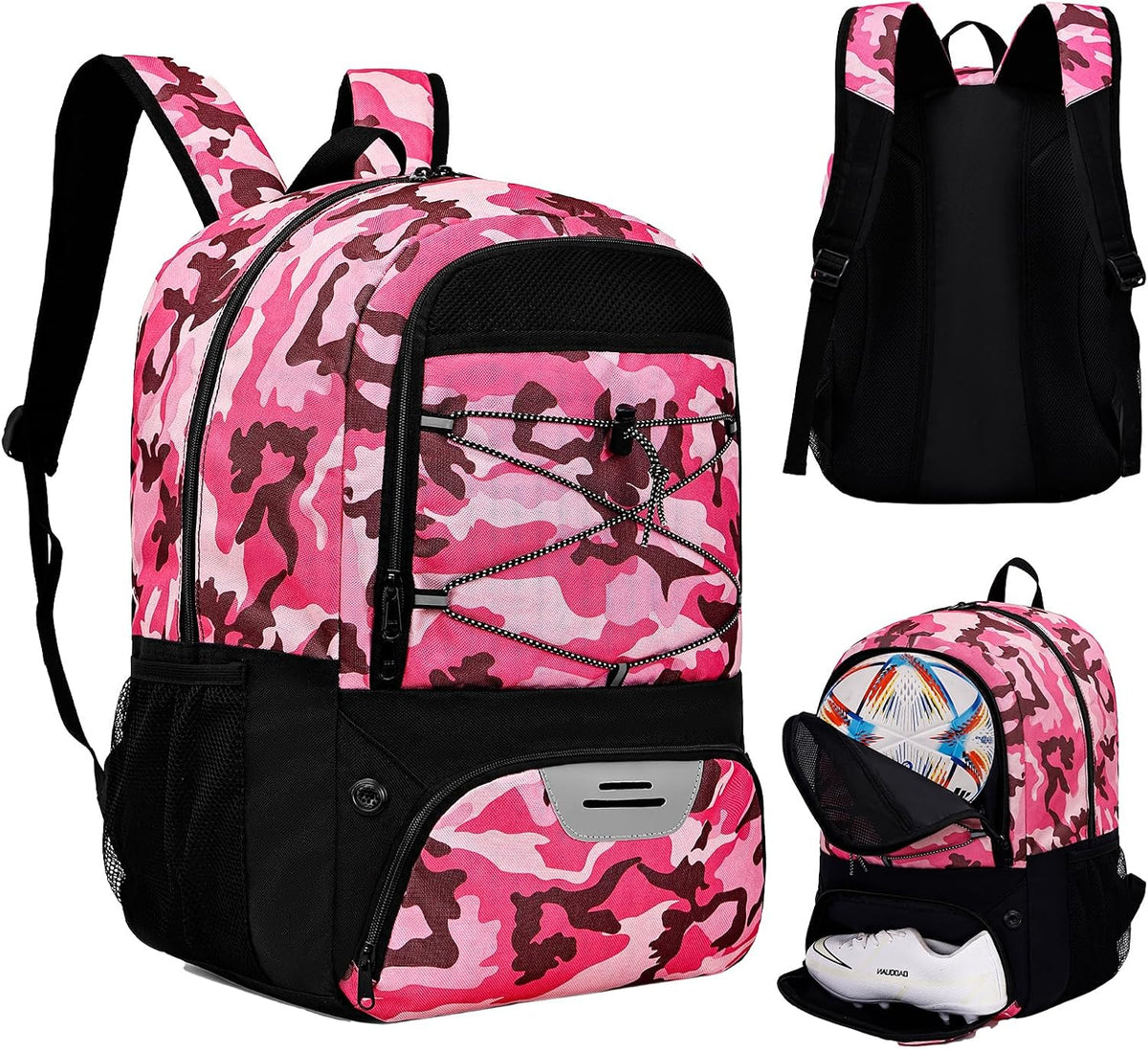 Hsmihair - Mochila de fútbol juvenil - Mochila para fútbol y balonc...