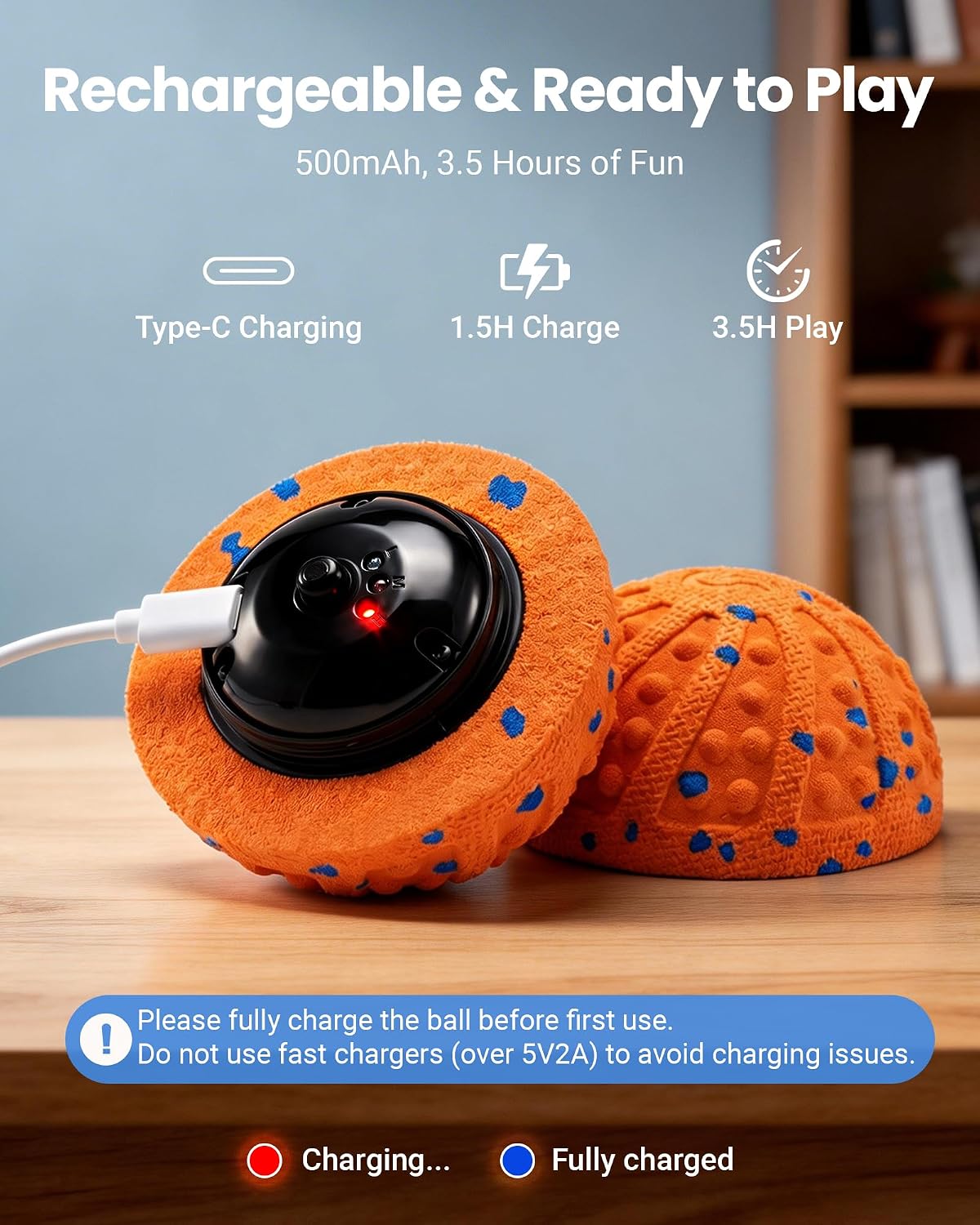 Juguetes interactivos para perros, juguete automático de bola rodan...