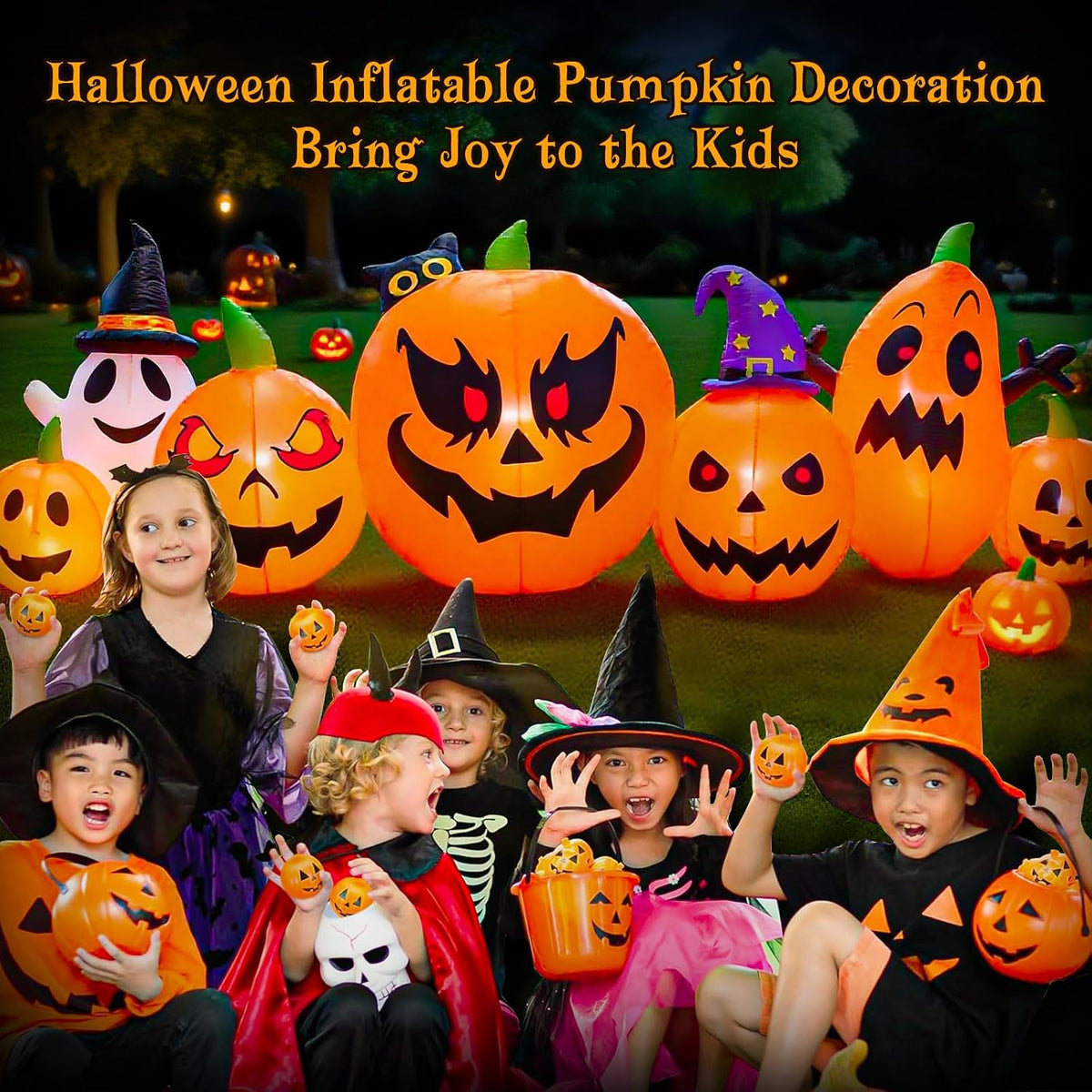 Inflables de Halloween de 9 pies, decoraciones de Halloween inflabl...