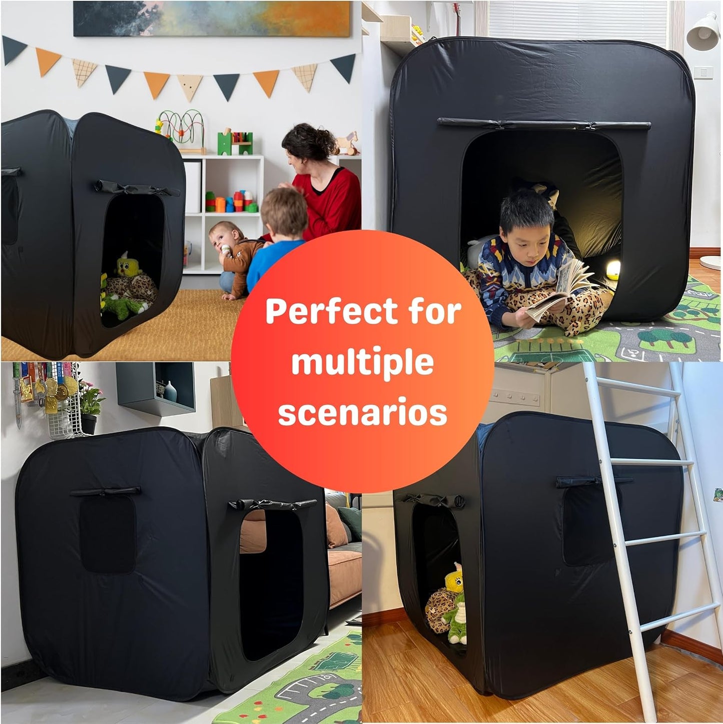 lukidoki Tienda de campaña sensorial para niños y adultos con autis...