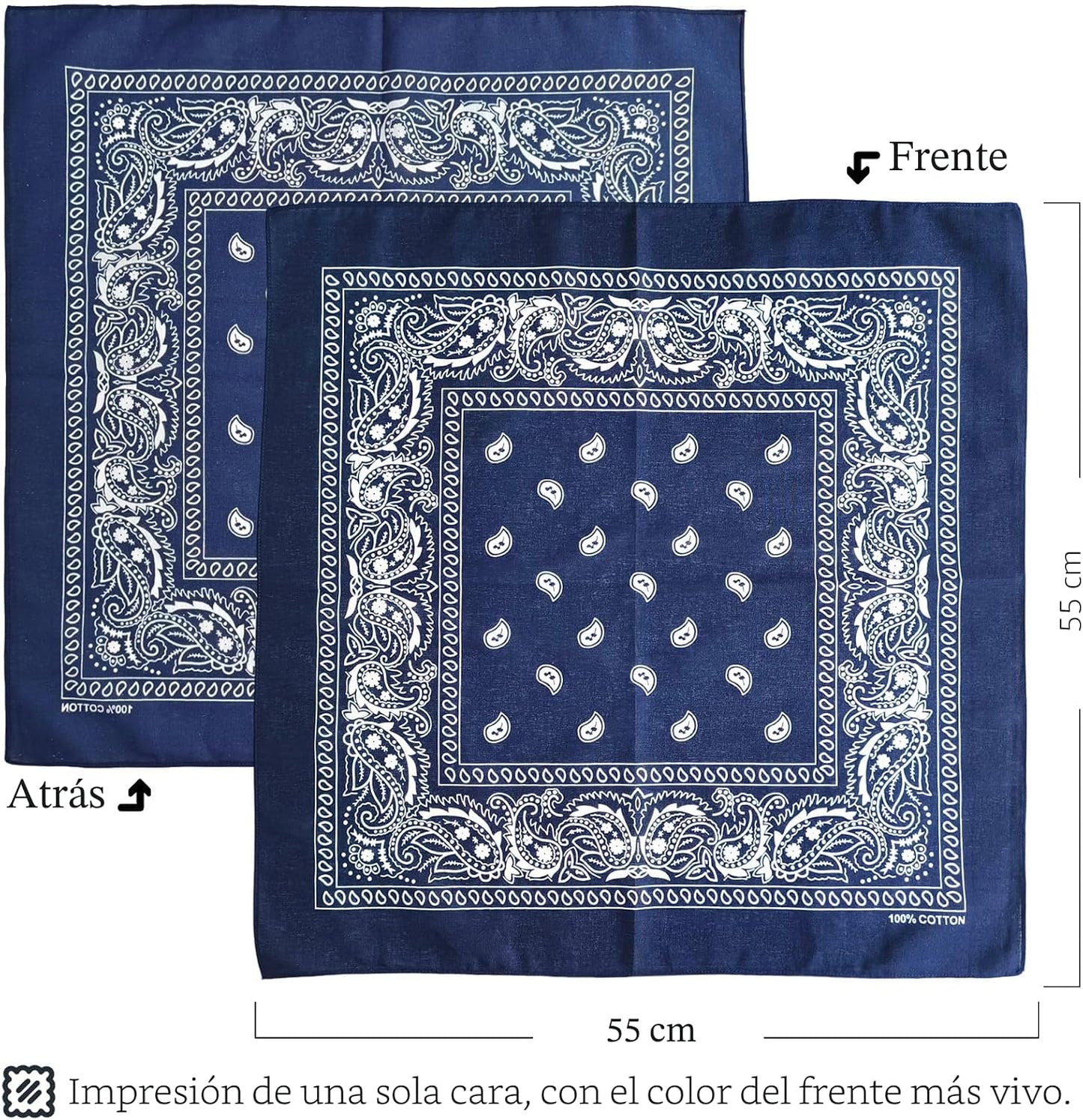Gorgeous Island Paquete de 4 bandanas 100% algodón de 22 x 22 pulga...