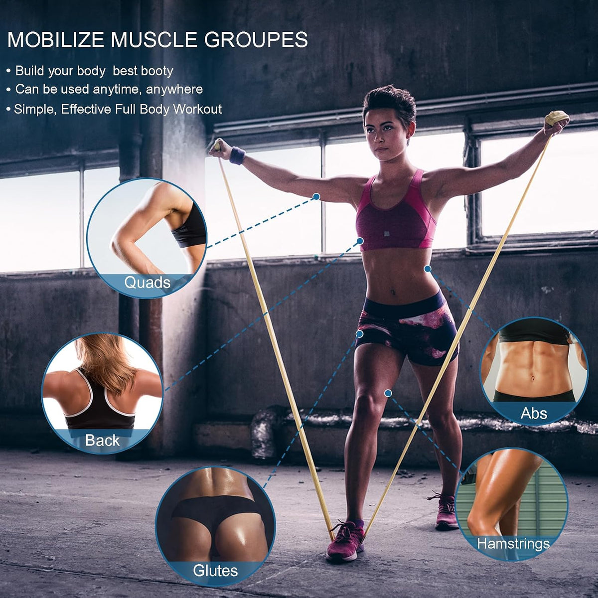 Bandas de resistencia para entrenamiento, terapia física, ejercicio...