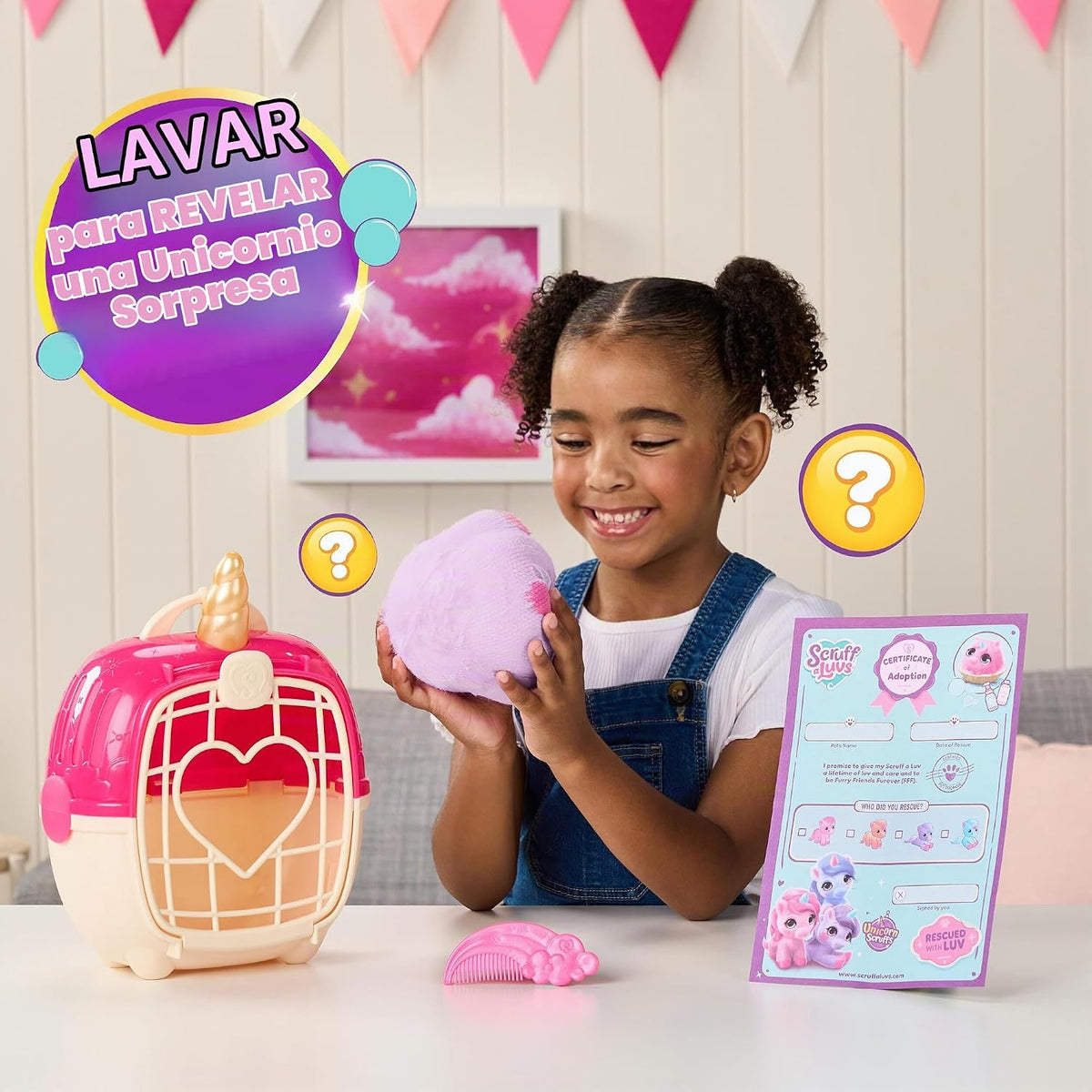 Peluche Scruff A Luvs Unicorn Scruffs, lavado para revelar 1 de 4 u...