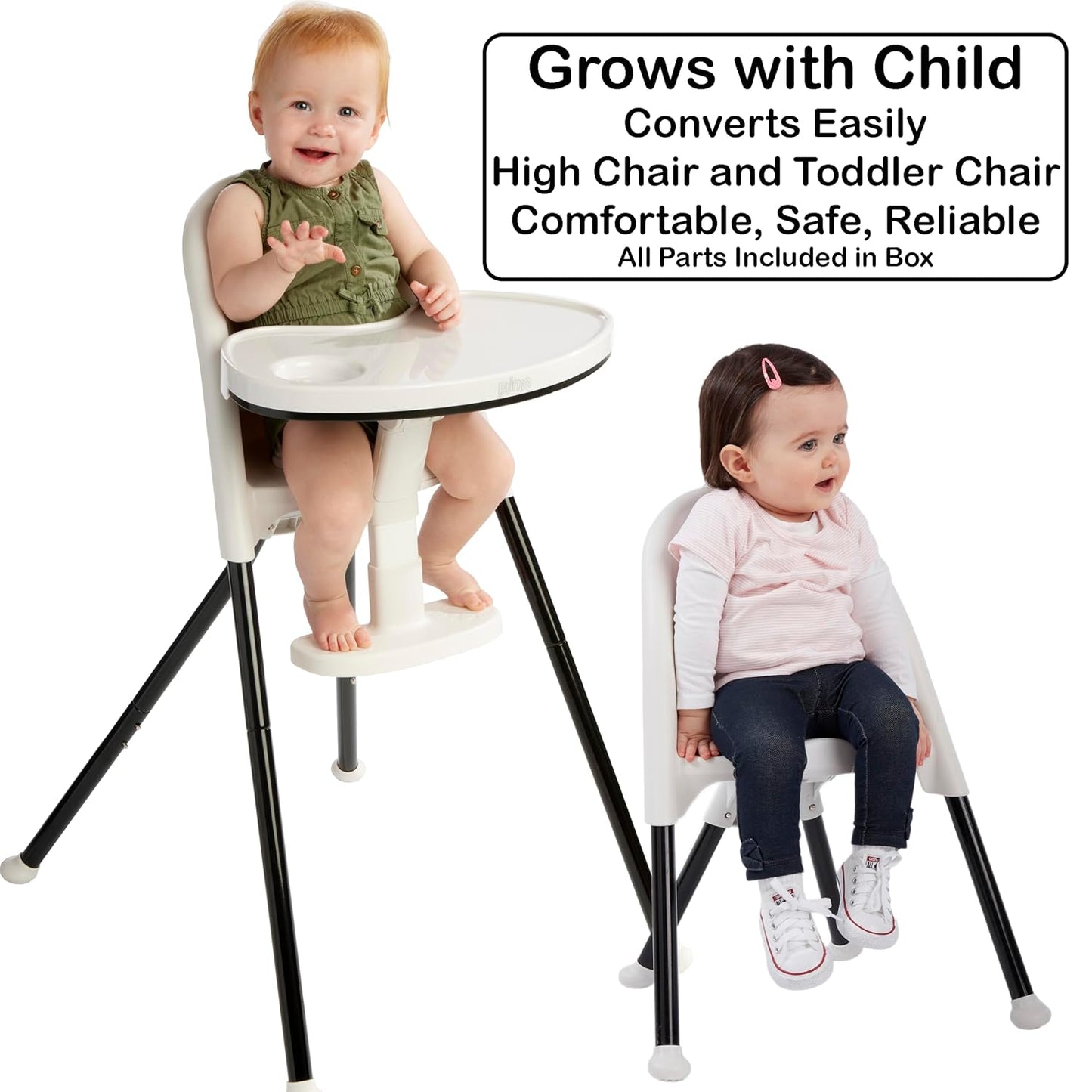 Primo Cozy Tot - Silla alta plegable convertible de lujo y silla pa...