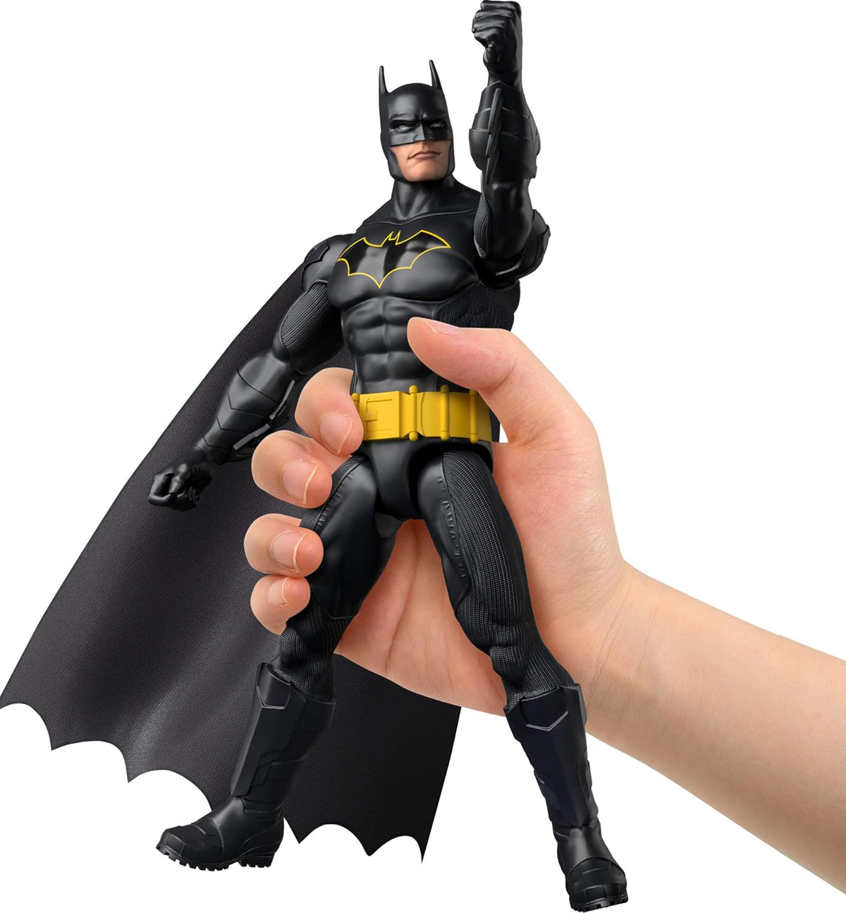 Mattel DC - Figura de acción de Batman de 12 pulgadas, traje negro...