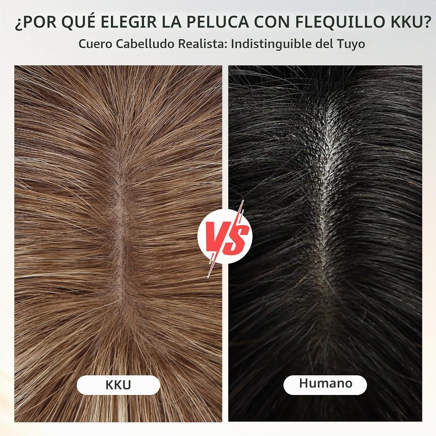 Wear but free KKU - Peluca de cabello humano de 16 pulgadas, peluca...