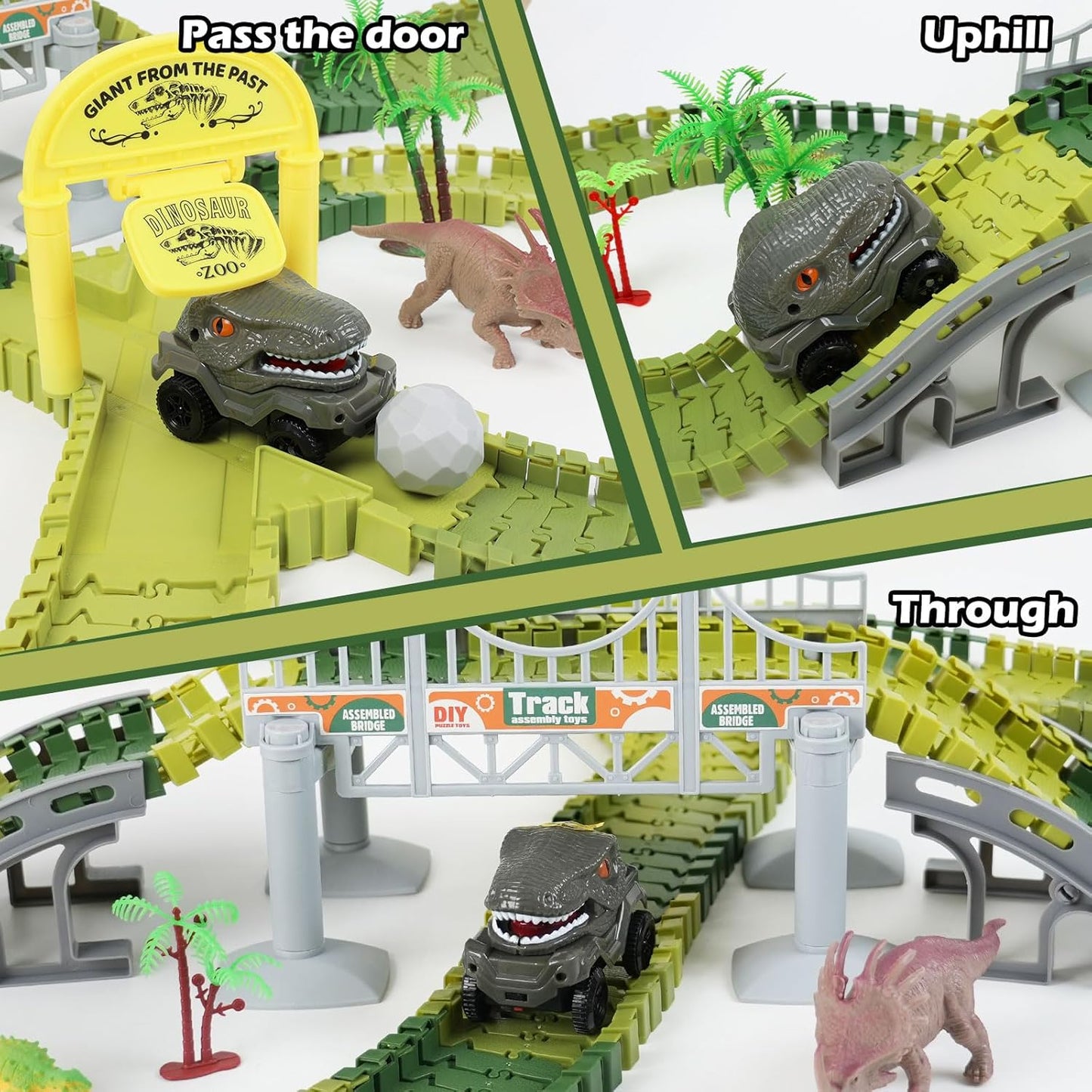 TGJH Juguetes de carreras de dinosaurios para niños, regalos de cum...