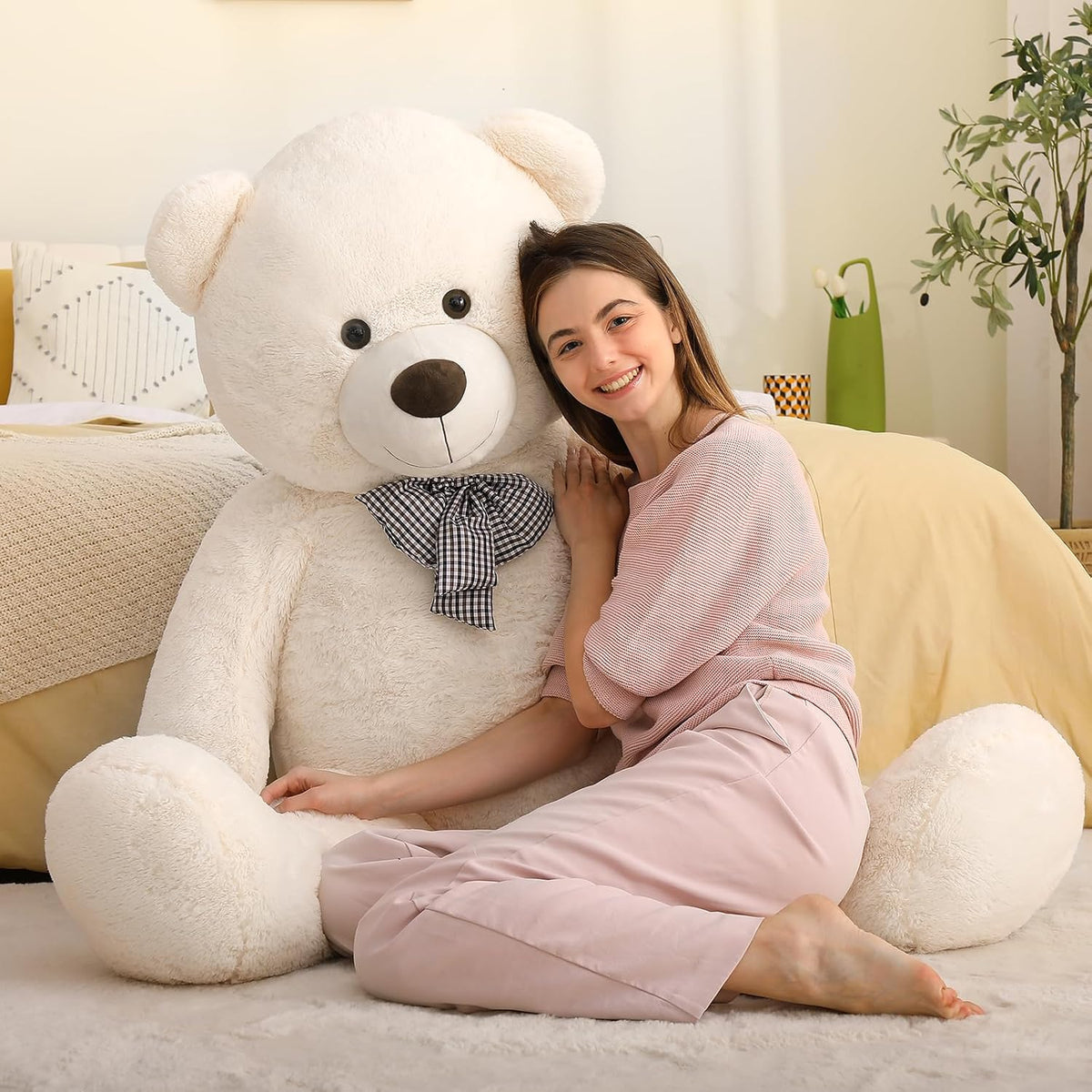 MaoGoLan Oso de Peluche Blanco Gigante Animal de Peluche de 5 Pies,...