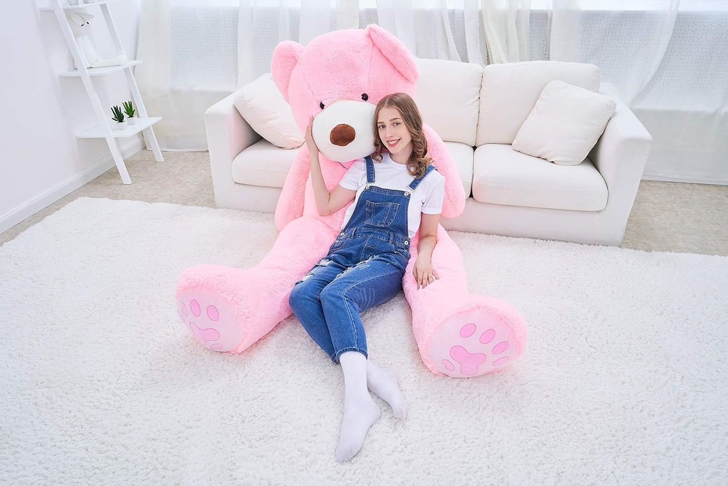 IKASA - Oso de peluche gigante, animales de juguete (Rosa, 78 pulga...