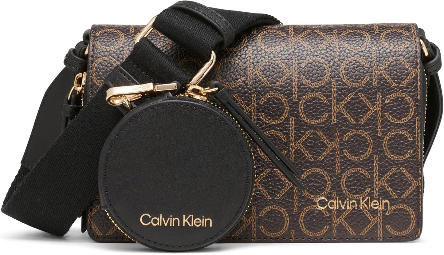 Calvin Klein Bolso bandolera Millie con triple compartimento para m...
