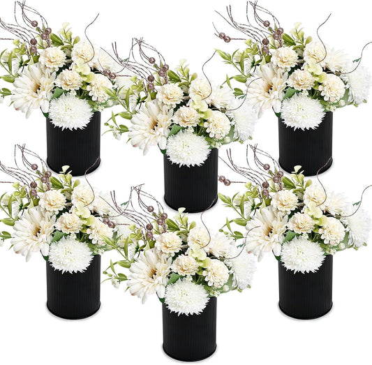 DIYDOFUN Centros de mesa para fiestas, juego de 6 arreglos florales...