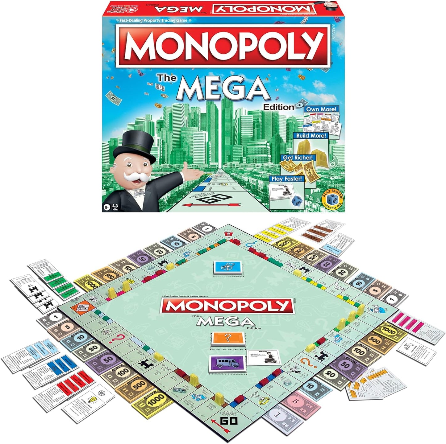 Monopoly The Mega Edition de Winning Moves Games USA, una versión m...