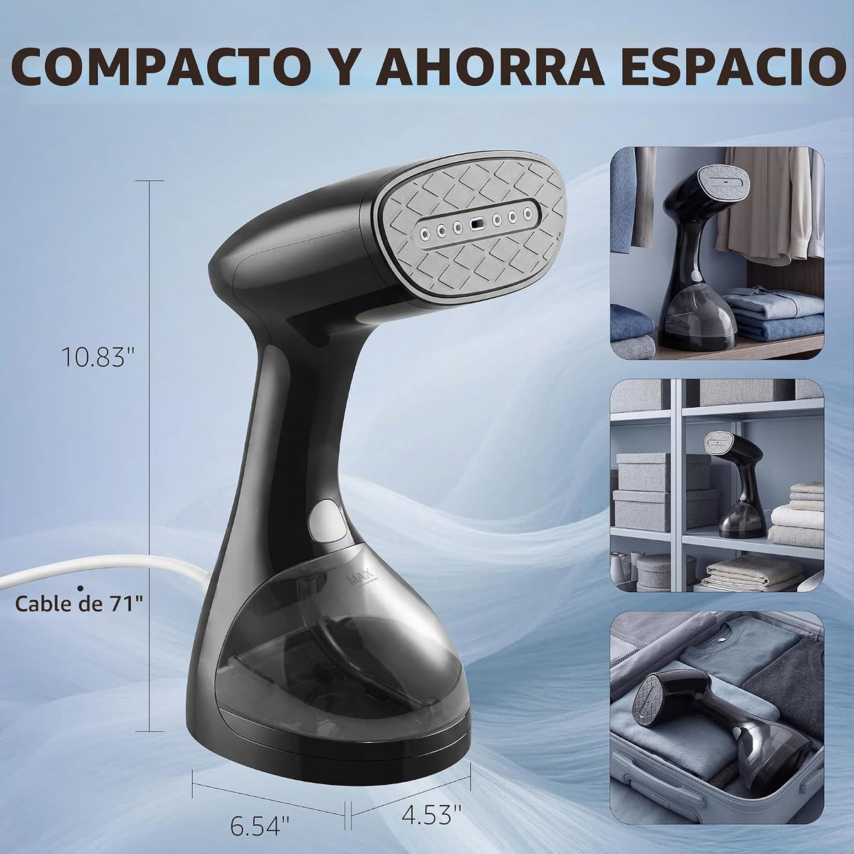 REXYHOME Vaporizador para la ropa: 1400W de mano de la ropa vaporiz...