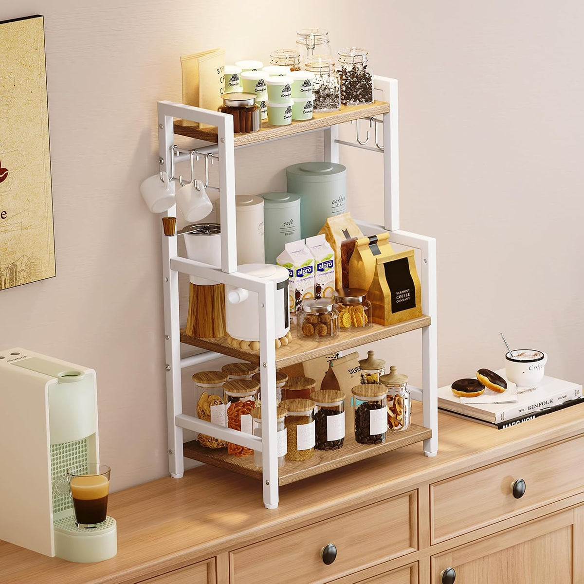 Organizador de encimera de cocina, organizador de estante de especi...