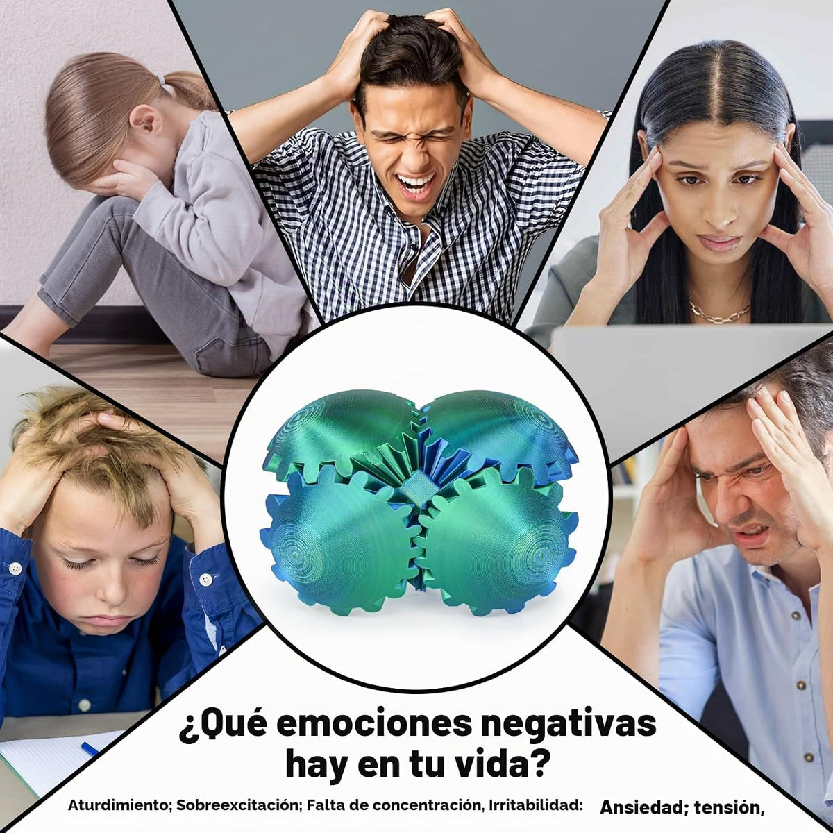 Cubo Juguete Fidget Bola de Engranajes Impreso en 3D, Juguetes Fidg...