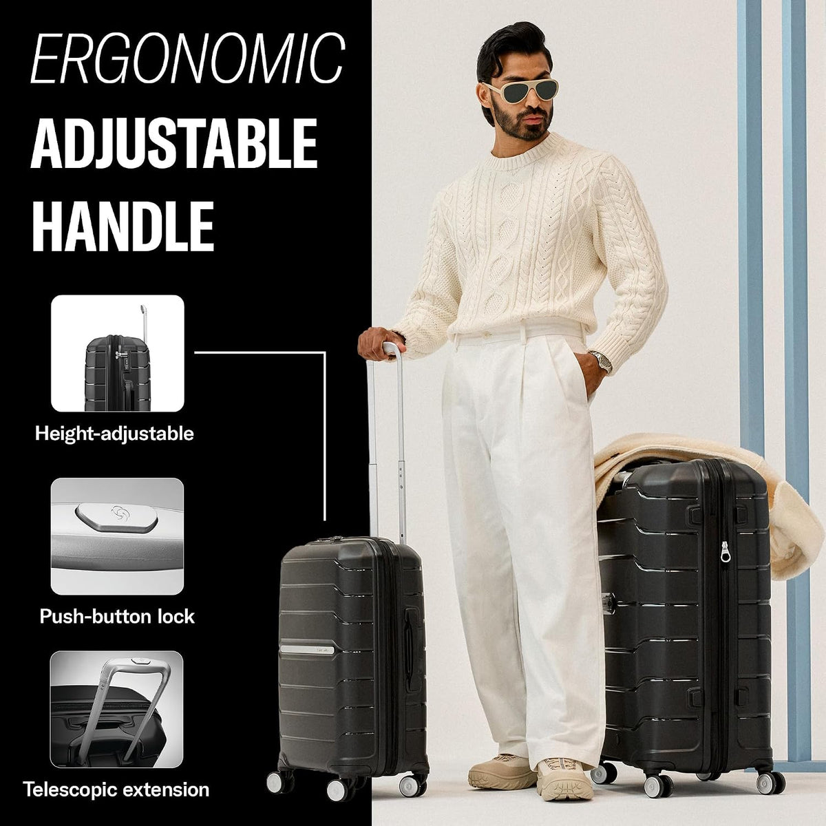 Samsonite Freeform de carcasa rígida expandible con ruedas giratori...