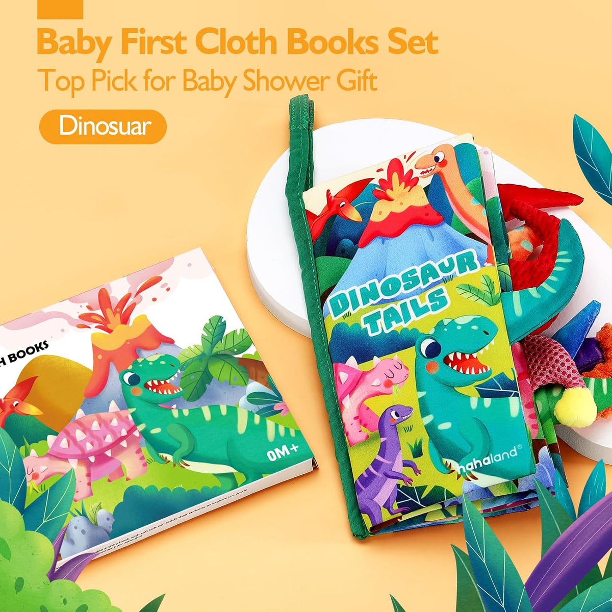 hahaland Libros para bebés de 0 a 6 meses, juguete sensorial de alt...